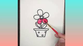 how to draw different flowers flowersdrawing art [upl. by Derby]