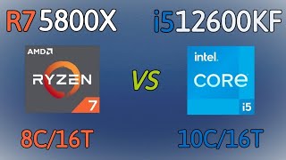 i5 12600KF vs R7 5800X  benchmark and test in 5 games ultra setting [upl. by Publia]