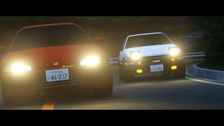 Initial D AE86 vs EG6 BLENDER CINEMATIC [upl. by Killen37]