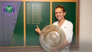 Wimbledon 2019 Champion Simona Halep walks through Centre Court [upl. by Neyuh]