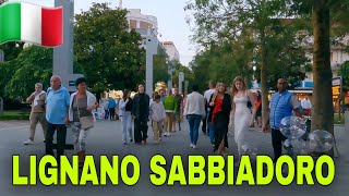 Lignano Sabbiadoro Italy City Center  Evening Walking Tour [upl. by Eednus]