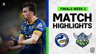 Parramatta Eels v Canberra Raiders  Match Highlights  Finals Week 2 2022  NRL [upl. by Archibold]