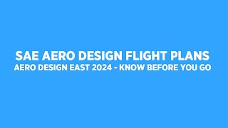 Aero Design East 2024  Know Before You Go [upl. by Hennahane]