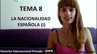 8  Derecho a la nacionalidad I  DIPr  1P [upl. by Iloj]