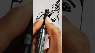 Ganapati drawing easy mathod YouTube short [upl. by Ical459]