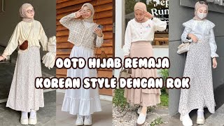 OOTD HIJAB REMAJA KOREAN STYLE DENGAN ROK  OOTD HIJAB REMAJA  Link Produk dideskripsi ootdhijab [upl. by Enorej142]