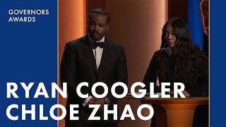 Ryan Coogler amp Chloe Zhao Honor Michelle Satter  14th Governors Awards 2024 [upl. by Hayes]