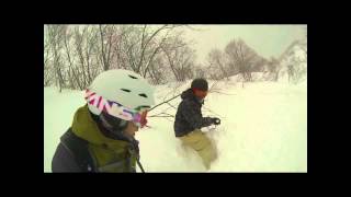 20140205 スノースクート パウダーの飛山 シャルマン火打 [upl. by Gunar]