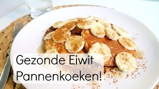 Recept Gezonde Eiwit Pannenkoeken met Griekse Yoghurt [upl. by Ybbor]