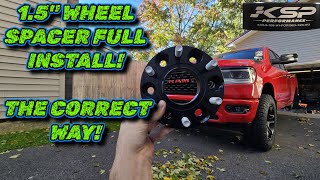 15quot wheel spacer full install  Ram 1500 [upl. by Allister]