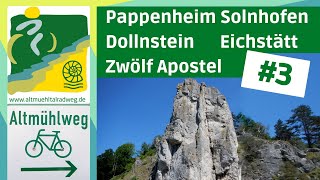 AltmühltalRadweg 3▶ Pappenheim  Solnhofen  Dollnstein  Eichstätt  Radtouren Radreisen [upl. by Llenreb]