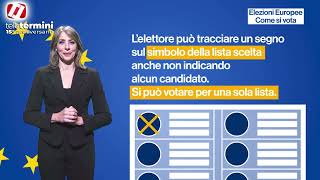 Come si VOTA per le Europee dell8 e 9 giugno 2024 [upl. by Leahcimdivad]