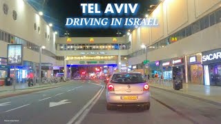 Tel Aviv at night Driving in Israel 2024 [upl. by Gnehs898]