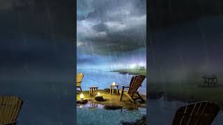 Rain in the lake relax rain sleep thundersounds thunder rainsounds camping relaxingthunder [upl. by Nhoj262]