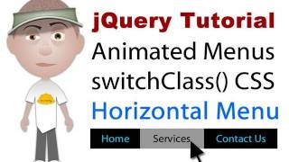 jQuery Tutorial  switchClass Animated Horizontal Menu mouseenter mouseleave [upl. by Clerissa866]