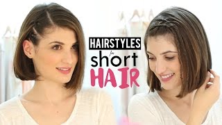 Hairstyles for short hair tutorial [upl. by Annazus]