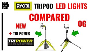 COMPARISON Ryobi TriPower Tripod LED Light Ryobi Tripod Led Light [upl. by Prochoras]