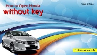 Unlock Honda Civic without Key [upl. by Chelsy]