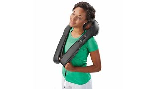 Brookstone Shiatsu Neck Back Massager with Heat [upl. by Juline]