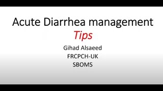 Acute diarrhea management Tips [upl. by Hatnamas634]