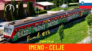 Cab ride Imeno  Celje Slovenian Railways  train drivers view in 4K [upl. by Ilyah235]