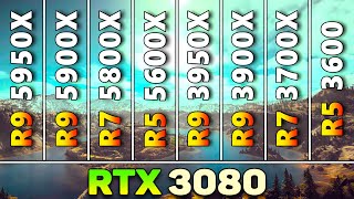 R9 5950X vs R9 5900X vs R7 5800X vs R5 5600X vs R9 3950X vs R9 3900X vs R7 3700X vs R5 3600 [upl. by Anoyk]