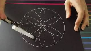 How to draw a flower of life mandala  Full video [upl. by Lehman]