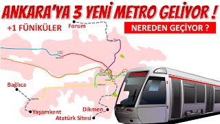 Ankaraya 3 Yeni Metro  1 Füniküler Proje Geliyor Proje İhaleleri Haziranda [upl. by Ailel]