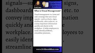 What is Visual Management  What is Visual Management System  What is meant by Visual Management [upl. by Halilahk176]