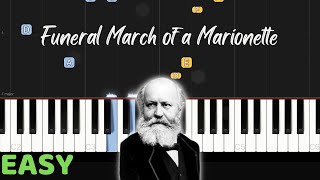 How to play Funeral March of a Marionette  Gounod  EASY Piano Tutorial  Tunes With Tina [upl. by Nitsirt254]