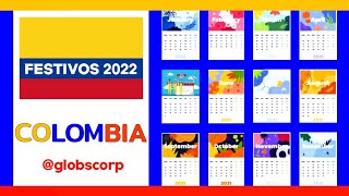 Festivos en Colombia 2022 [upl. by Hephzipa]