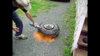 HOW TO SEAT AN ATV TIRE WITH STARTING FLUID  EXPLOSIVE [upl. by Rep500]