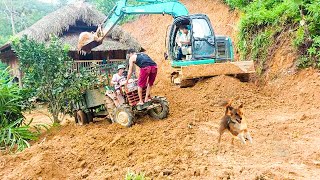 Mountain Life Building a Family Farm with a Backhoe and Tractor  OffGrid Living [upl. by Boot]