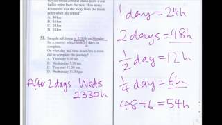 KCPE 2013 Mathematics Paper Question 32 Time Clocks  Kenyan National Exams [upl. by Leahcimaj]