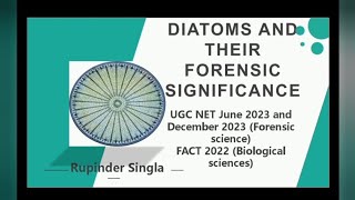 Diatoms and Their Forensic Significance UGC NET Forensic Science June 2024 [upl. by Jimmie452]