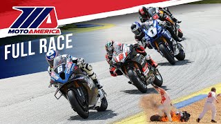 Crazy Motorcycle Race MotoAmerica Medallia Superbike Race 2 at Road Atlanta 2023 [upl. by Mayhew945]