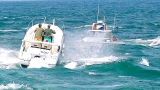 📛 WARNING📛 ENTRÉE ET SORTIE AGITÉES DE BATEAUX AUTOUR DU BANC DE SABLE DE CAPBRETON ⚓Alexrolland [upl. by Ainevul]