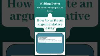 How to Write an Argumentative Essay [upl. by Ellerehs]