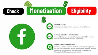 How to Check Facebook Page Monetization Eligibility  Updated [upl. by Nolava]