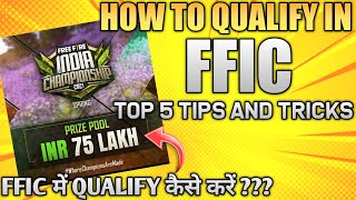 TOP 5 BEST TIPS AND TRICKS  HOW TO QUALIFY IN FFIC  JONTYGAMING  GARENA FREEFIRE BATTLEGROUND [upl. by Clabo]