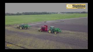 Matt Oberry Sprigging Sebring FL with Highline CFR651 bale processor [upl. by Brock269]