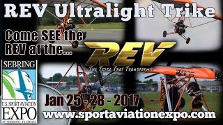 REV ultralight trike with Polini Thor 250 Sebring Sport Aviation Expo 2017 Jan 25th – 28th 2017 [upl. by Tut646]