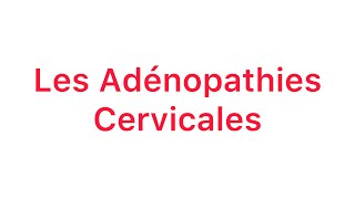 📍 Comprendre Les Adénopathies Cervicales en 30 min 🔥  ORL  Khadidja ferdj [upl. by Marvin290]