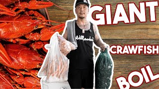 Giant Louisiana Crawfish boil in Florida [upl. by Daniels]