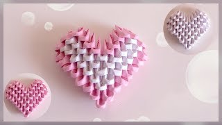 How To Make 3D Origami Heart  DIY  Origami Heart Tutorial  Priti Sharma [upl. by Dickinson15]