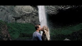 Latourell Falls Engagement [upl. by Asyle]