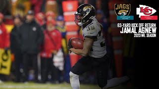 Jamal Agnew  BIG 63Yard KickOff Return Gives Jaguars Great Opportunity  JAXKC  2023 NFL SEASON [upl. by Vatsug]