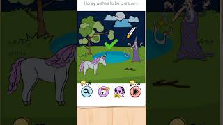 Brain test level 160 Horsy wishes to be a unicornbraintest success trending gaming subscribe [upl. by Keever]