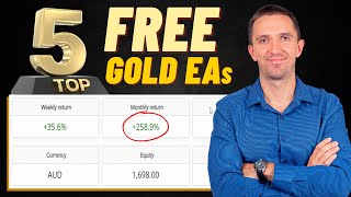 5 Profitable FREE Gold Robots Expert Advisors on MQL5 [upl. by Ahsimin]