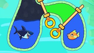 save the fish  pull the pin updated all levels save fish game pull the pin androidiosmobile game [upl. by Urissa]